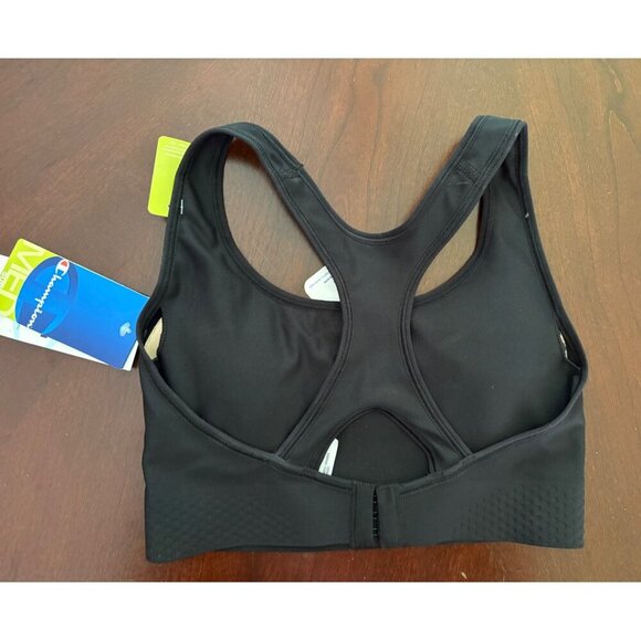 Champion NWT Jersey Stretch Racerback Sports Bra in Black Size Small - Picture 3 of 9